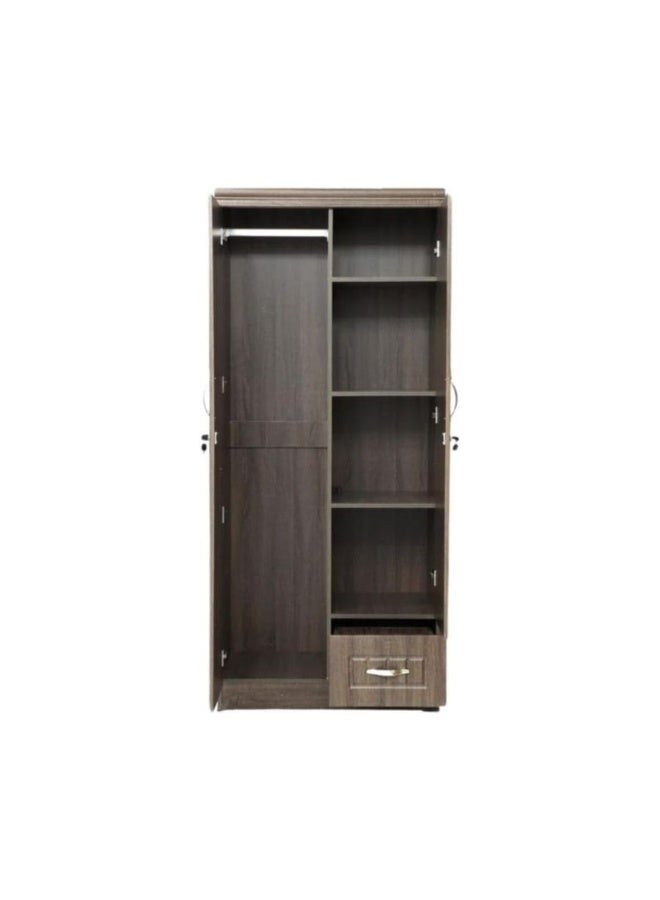 ABX HOME Shaku 2 Door Wooden Wardrobe, Cabinet Cupboard Engineered Wood Perfect Modern Stylish Heavy Duty With Mirror (Free Installation) - Image 2